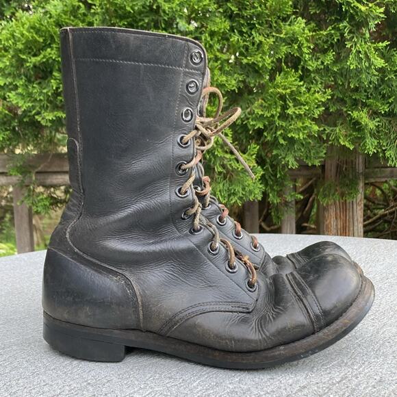 10.5R Vintage 50s Army Combat Lace Up Boots Cap Toe main image 6